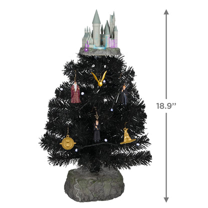 Hallmark Keepsake Christmas Ornament 2022, Miniature Harry Potter The Wizarding World Mini Set with Tabletop Tree Set