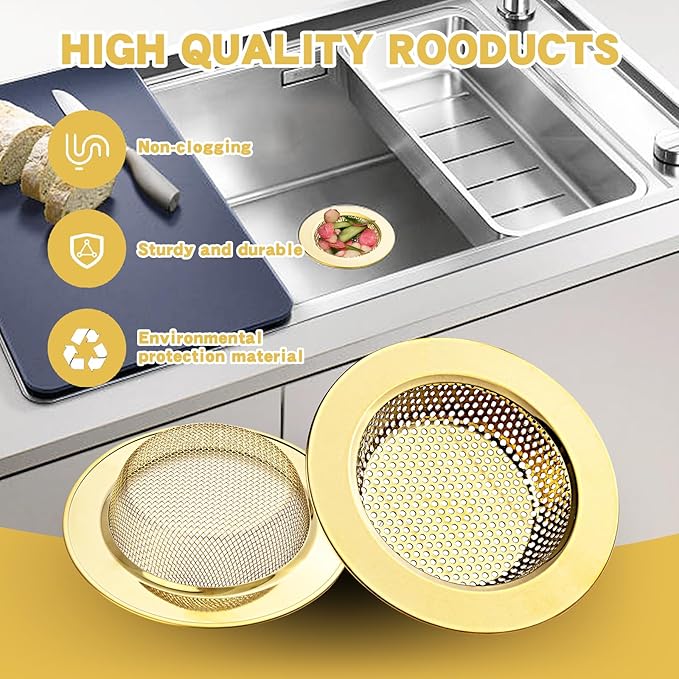 RQYEKDO Kitchen Sink Strainer Stainless Steel
