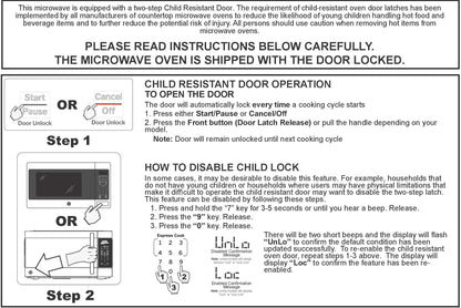 GE GCST07N1WSS Microwave Oven, 700-watt 6 Auto Cooking Settings, Child-Lock Technology, Kitchen Essentials for The Countertop, Dorm Room or Apartment, 0.7 Cu. Ft, Stainless Steel