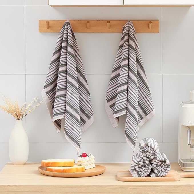 SALAS Kitchen Dish Towels for Drying Dishes, Large Cotton Kitchen Towels