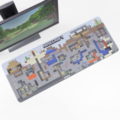 Minecraft World Desk Mat - Officially Licensed Keyboard and Mousemat for Office, Non-Slip Wipe Clean Large Mouse Pad for Gaming Set Up | Paladone