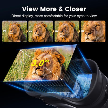 MAXDONE Night Vision Goggles - 4K Night Vision Binoculars for Adults with 5000mAh Fast Charging Battery, 8X Zoom, f/1.4 HD Camera, 32GB Card and 1968FT Viewing Range for Camping Hunting & Security
