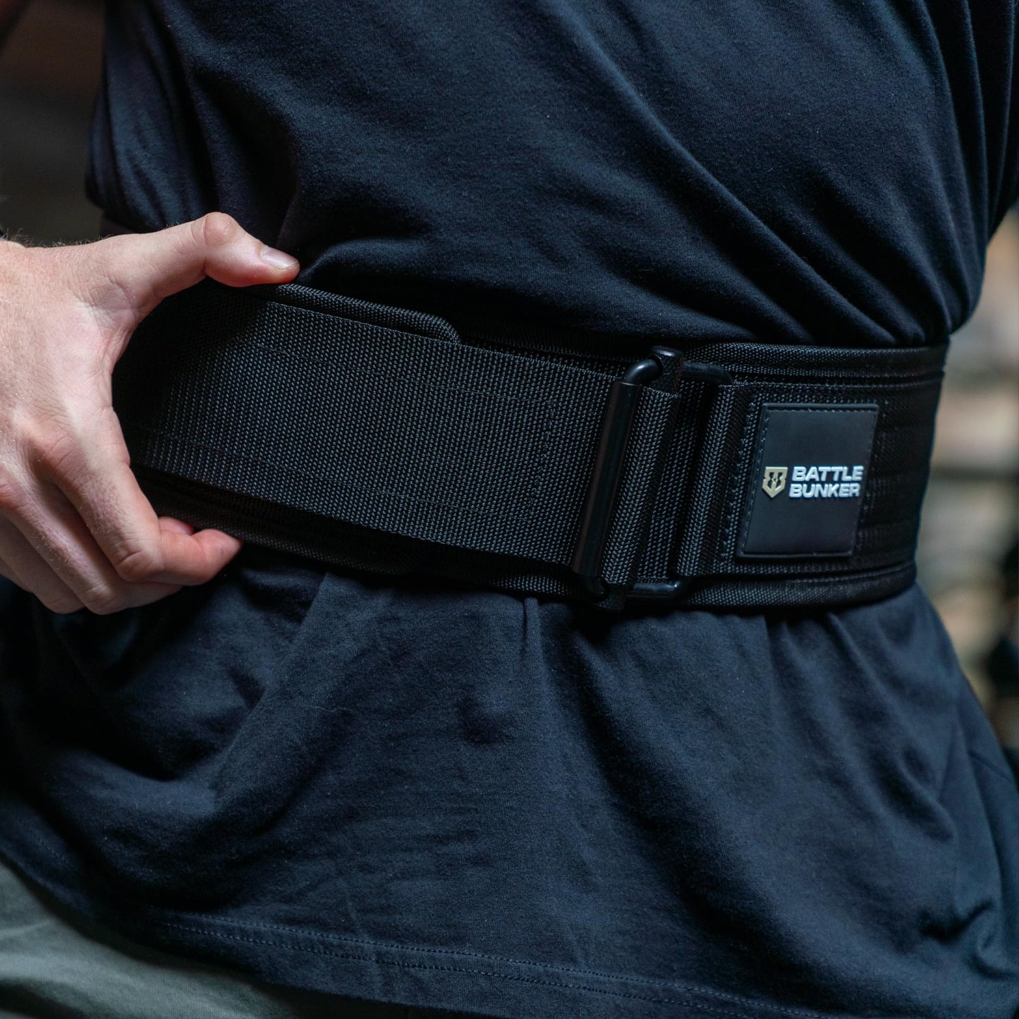 Battle Bunker Weightlifting Belt for Men and Women – Self-Locking Lifting Belt with 4” Core Support for Squats, Deadlifts, Olympic Lifting & CrossFit – Adjustable Gym Belt for Strength Training