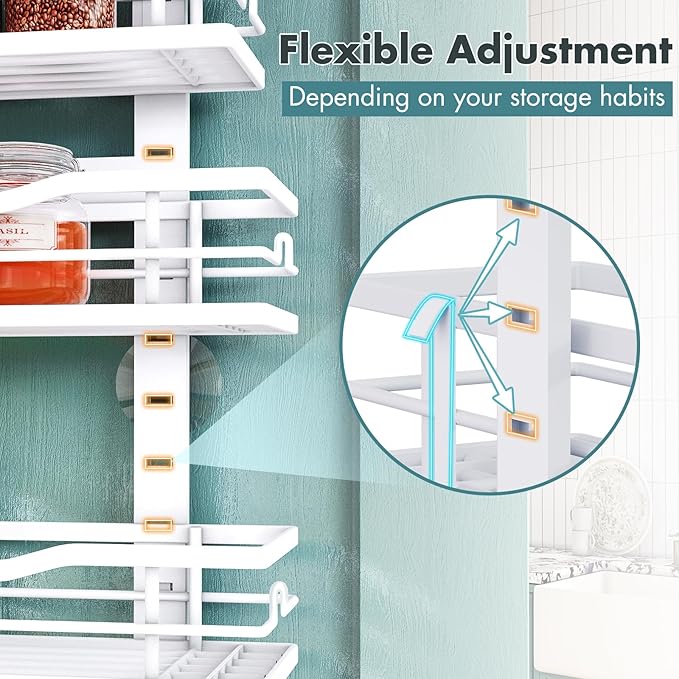 Over The Door Pantry Organizer，9-Tier Over The Door Organizer