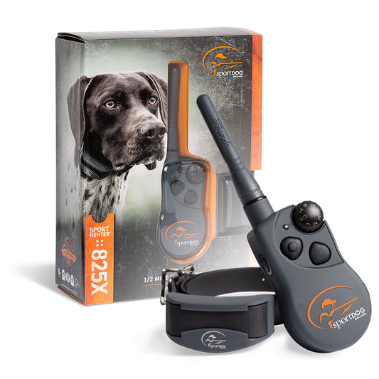 SportDOG Brand SportHunter 825X Dog Training Static Collar with Remote, 1/2 Mile Range Waterproof Dog E-Collar, Submersible up to 25 Ft, Rechargeable Training Device with Static, Vibrate and Tone