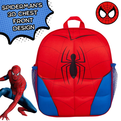 Spiderman Backpack 3D Plush School Bag Spidey Rucksack