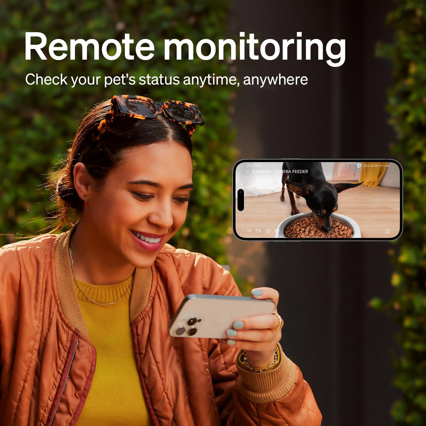 PETLIBRO Automatic Cat Feeder with Camera, 1080P HD Video with Night Vision, 5G WiFi Pet Feeder with 2-Way Audio, Low Food & Blockage Sensor, Motion & Sound Alerts for Cat & Dog Single Tray