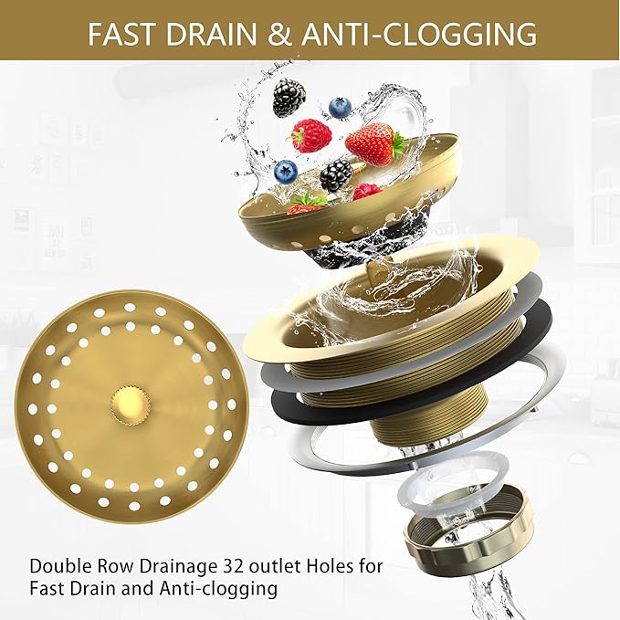 Kitchen Sink Drain Gold Sink Drain Strainer
