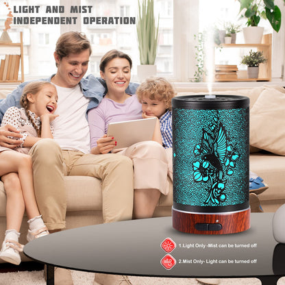Essential Oils Diffuser,Aromatherapy Diffuser,Birthday for Women Mom Grandma,Metal Cool Mist Humidifier with 7 Colors Lights Waterless Auto Off Air Diffusers (Dragonfly)