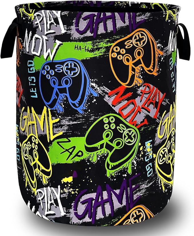 Funny Game Machine Laundry Basket Oxford Cloth Colorful Game Laundry Hamper