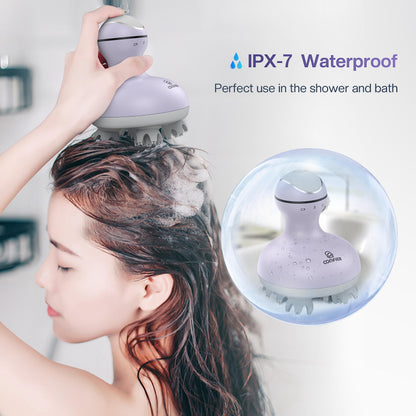 COMFIER Electric Scalp Massager with Mutlti-Modes Vibration, Portable Handheld Head Scratcher for Hair Growth,Waterproof Head Massager for Full Body,Dog Cat Massager for Deep Clean and Stress Relax