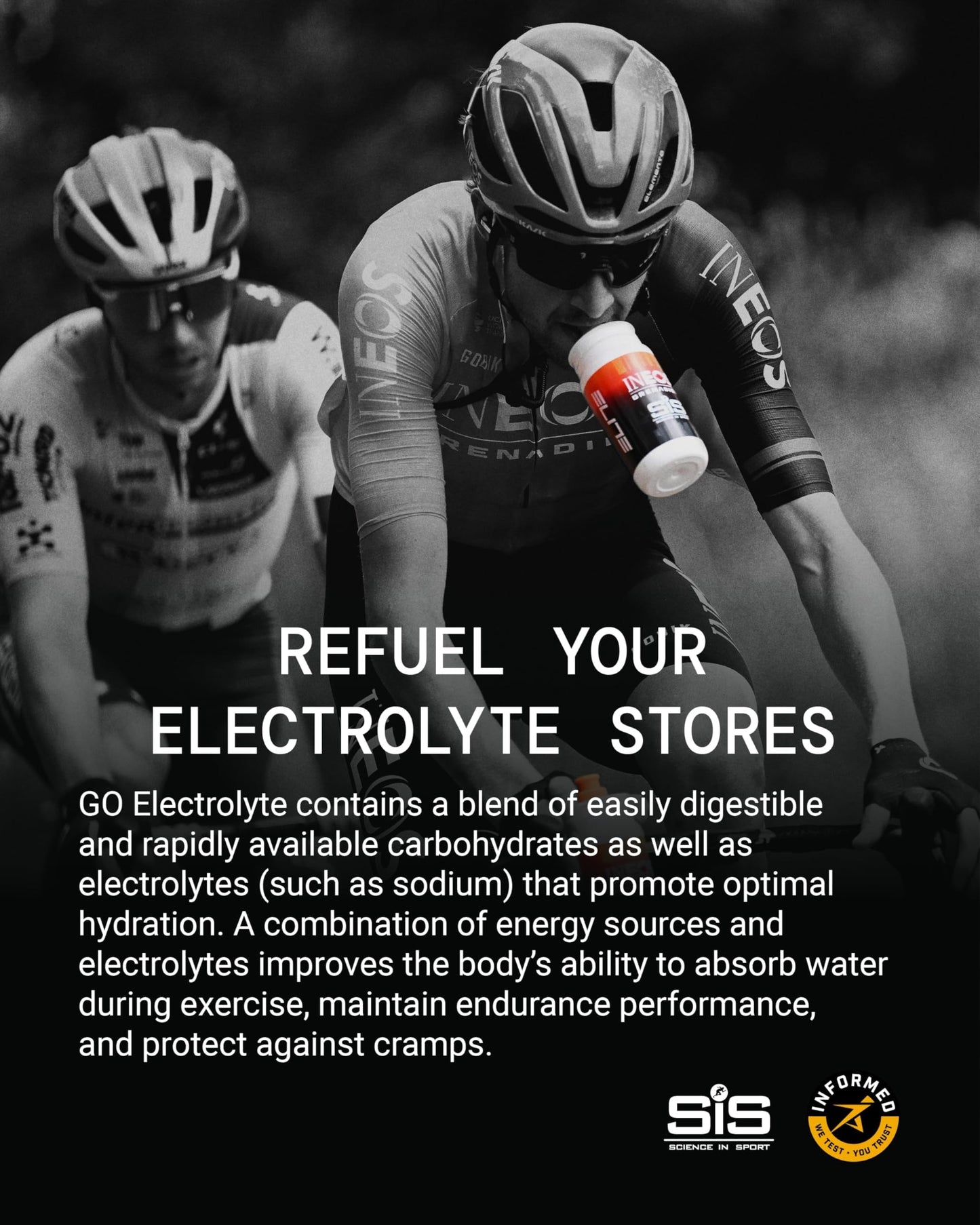 Science In Sport GO Electrolyte Powder Energy Drinks, High Carbohydrates and Sodium, Lemon and Lime Flavour, 40 Servings Per 1.6kg