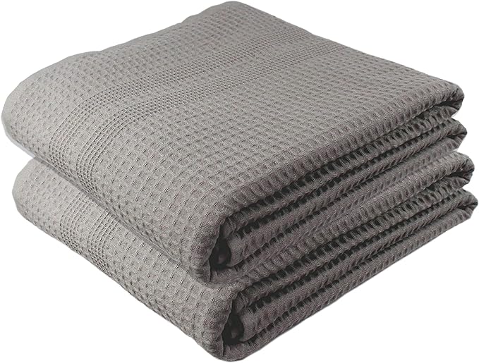GILDEN TREE Waffle Bath Sheet Large Bath Towels Quick Dry Thin Body Towels