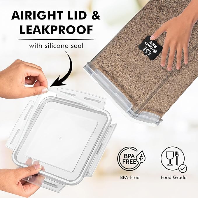 WHITE FEATHER SUPPLIES 2 PC Large Food Storage Containers