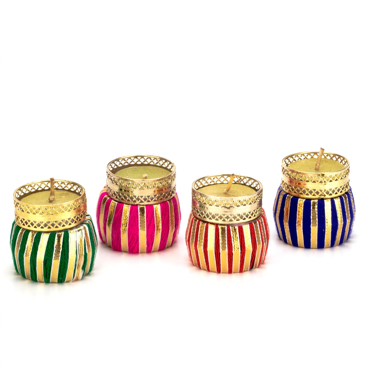 Handicraft Storeroom Decorative Diya with Tealight Holder for Comming All Festive Seasons.(Set of 4 diyas)