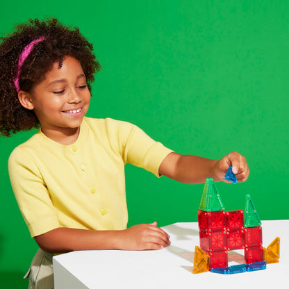 Magna-Tiles microMAGS 26-Piece Travel Magnetic Construction Set – Bold Colors, The Original Magnetic Building Brand