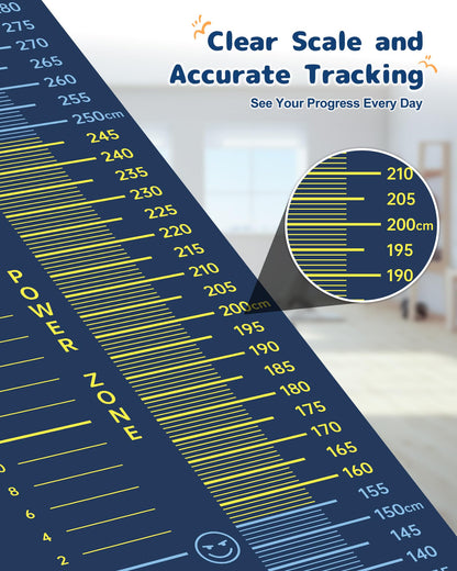 Newzela Standing Long Jump Mat, Broad Jump Measurement for School and Home Exercise, Non-Slip Gym Mat for Workout Training