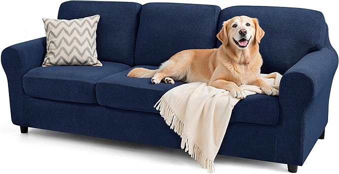 SUBRTEX 7 Pieces Stretch Sofa Slipcover Sets Couch Cover Sets Backrest Cushion