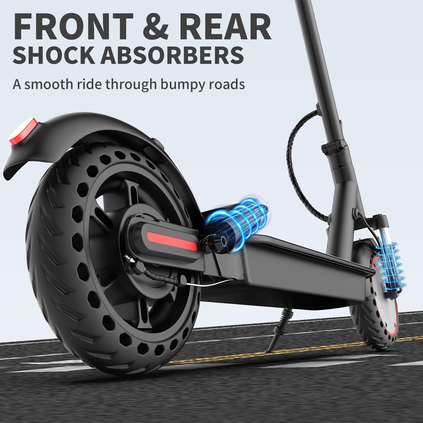 Aovowheel Electric Scooter for Adults, Folding E Scooter with 350W/500W Motor 16/24 Mph Top Speed, Max 19-23 Miles Long Range, 8.5''/10''/14''Tires Commuting Scooters with Dual Brakes System, APP