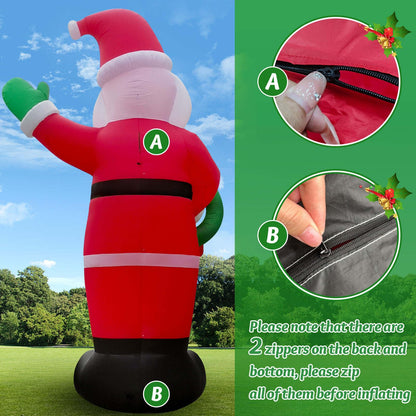 Danxilu 20 FT Giant Christmas Inflatables Santa Claus Outdoor Decoration, Huge Santa Blow Up Yard Decorations Built-in LED Lights with Blower Xmas Decor for Holiday Party Home Lawn Malls Squares