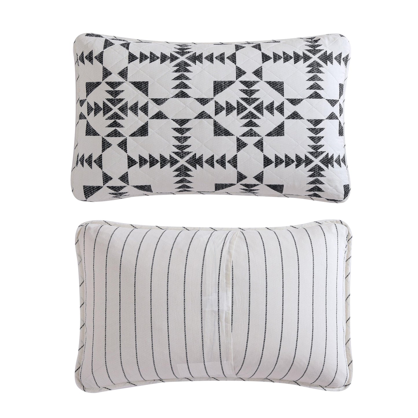 Eddie Bauer - Queen Quilt Set with Shams, Reversible Cotton Bedding, Lightweight All-Season, Pre-Washed, Arrowhead Charcoal