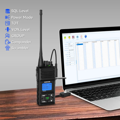 SAMCOM 2 Way Radios FPCN30A Two Way Radios Long Range Rechargeable 5 Watts UHF Professional Handheld Radios Walkie Talkies with GROUP CALL,1500mAh Battery and Earpieces for Commercial Business,3 Packs