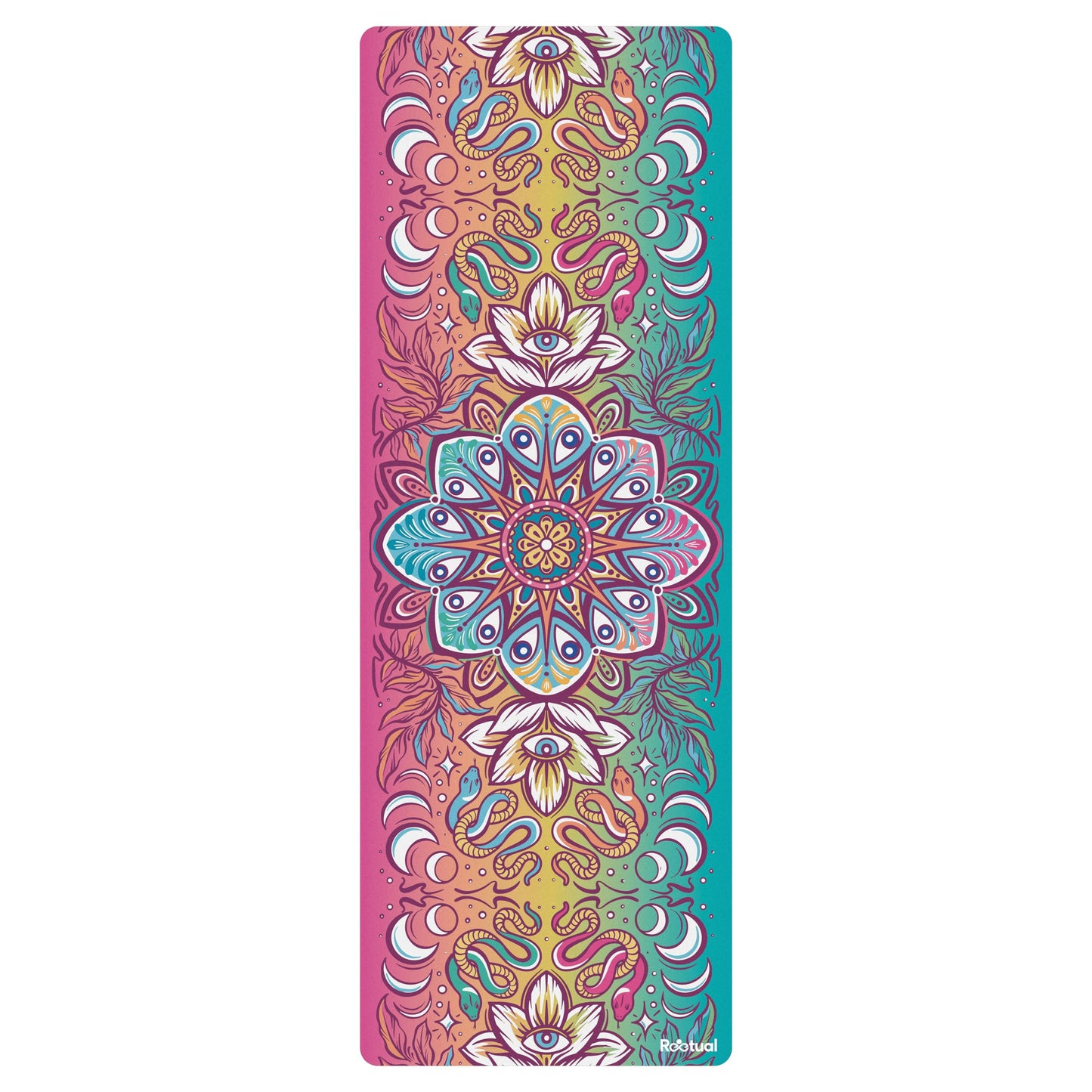 Reetual, The Yoga Mat That Adores Sweat | Premium Hot Yoga Mat Non Slip Towel Combo - with Carrying Strap | Eco Friendly | Designed for Bikram, Hot Yoga, Ashtanga, Vinyasa, Power