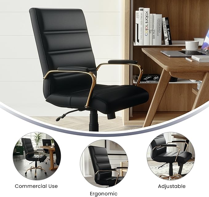 Flash Furniture Whitney Mid-Back Swivel LeatherSoft Desk Chair