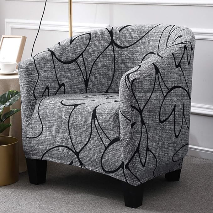 SearchI Club Chair Slipcover Stretch Barrel Chair Covers Printed Tub Chair