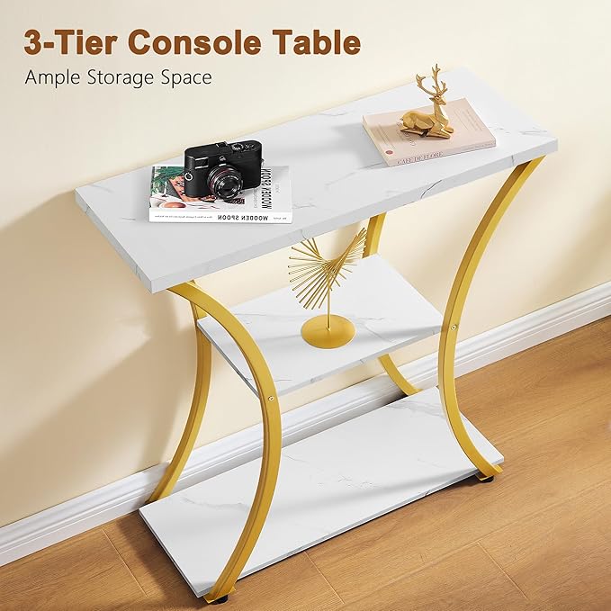 Hoctieon 3 Tier Console Table