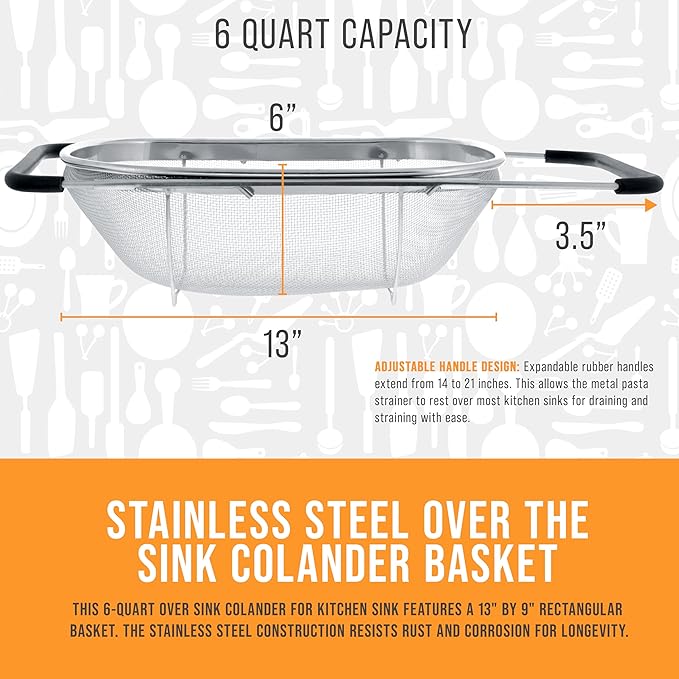 U.S. Kitchen Supply Stainless Steel Colander Strainer