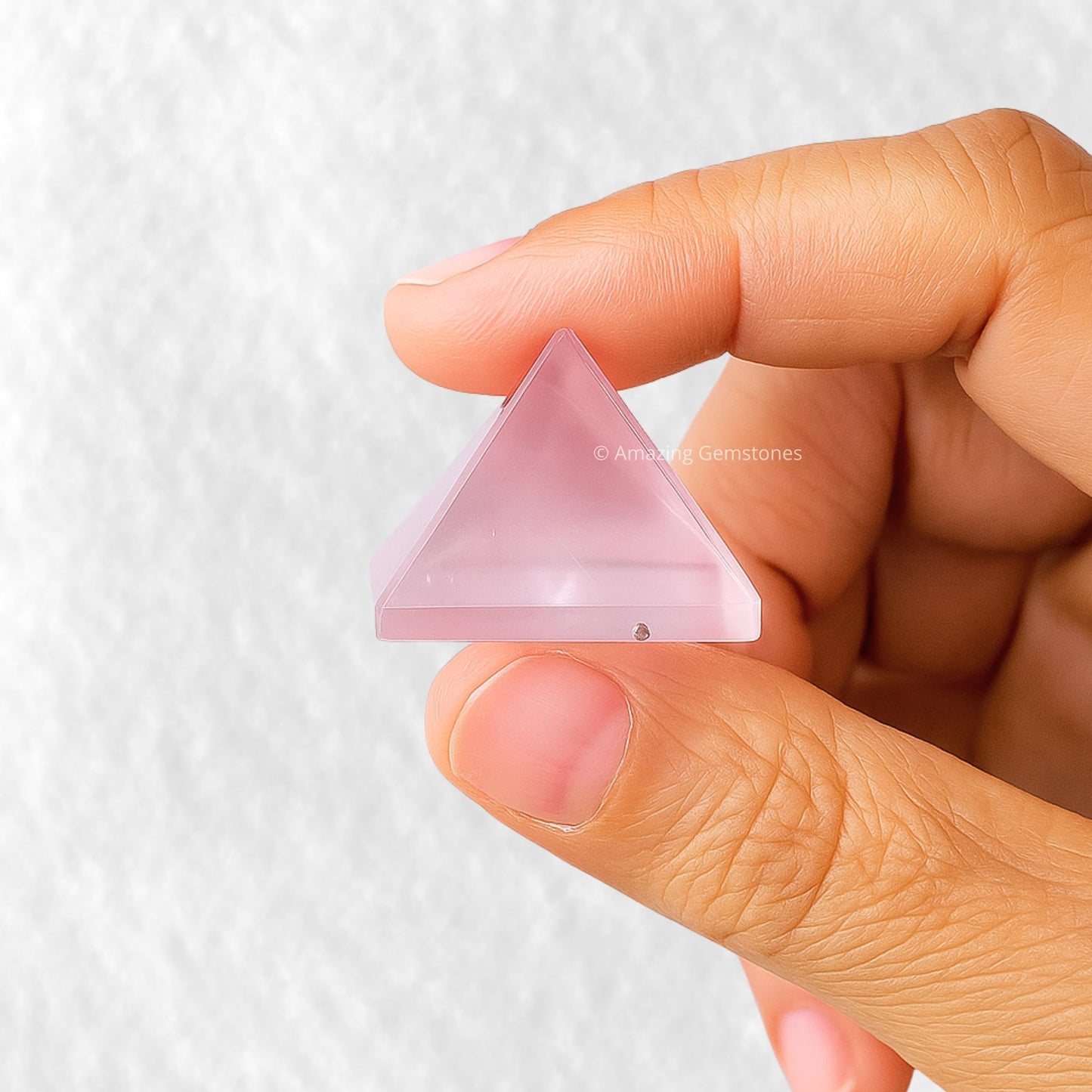 Amazing Gemstone Star Rose Quartz Pyramid Crystal Healing Stones - 1" Great Pyramid Figurine of Natural Stone Pyramid for Meditation, Reiki, Chakra Balancing and Crystal Pyramids Grid