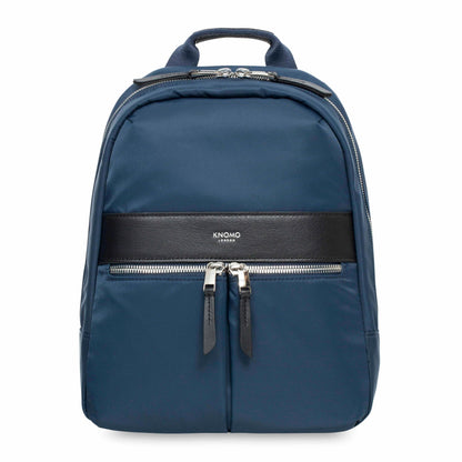 KNOMO Mini Beauchamp 10 Inch Backpack for Women - Small Ultra-Lightweight Daypack with RFID Protection - Water-Resistant Nylon Commuter Purse for Tablets and E-reader, Navy