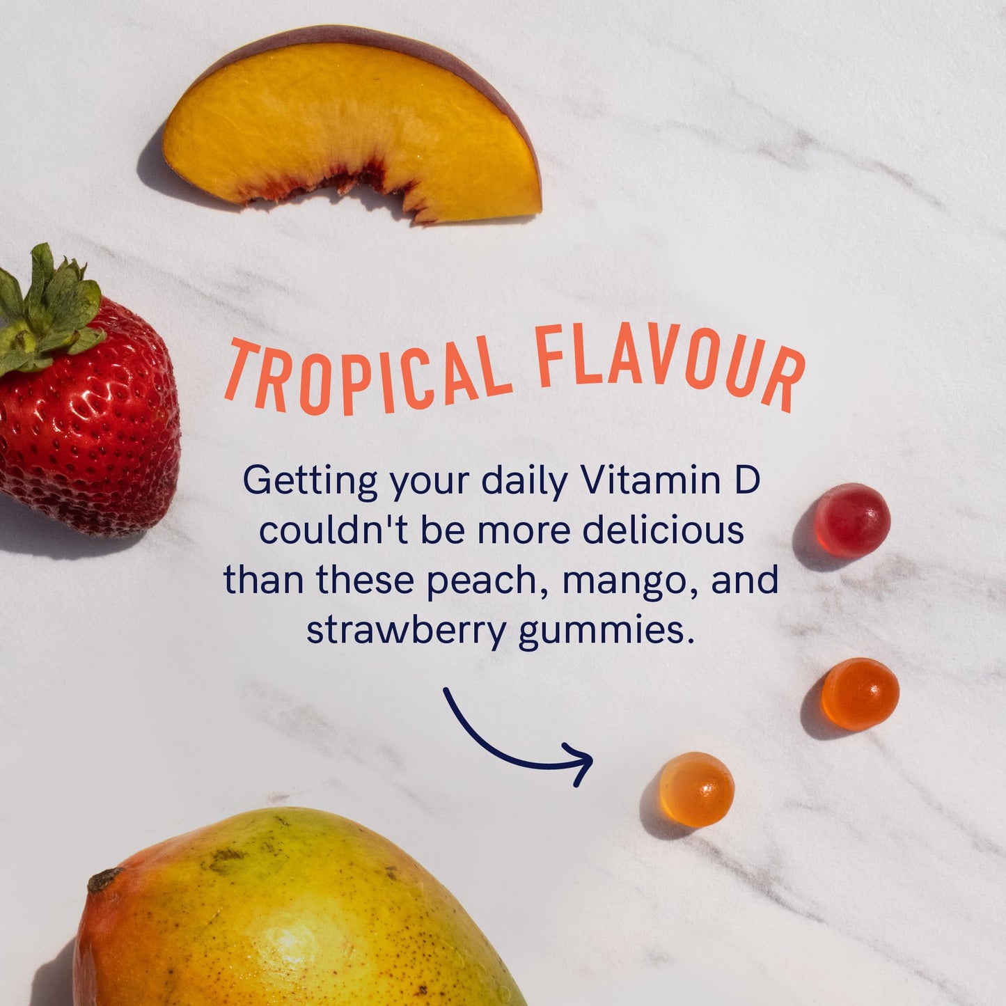 Vitamin D3 Gummies for Adults | 2000 IU (50mcg) Per Serving | Bone Health, Immunity, & Mood Support* | 1000 IU Per Gummy | Vegetarian, Gluten-Free, Third-Party Tested | 90 Gummies (45-Day Supply)