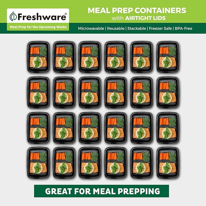Freshware Meal Prep Containers 1 Compartment
