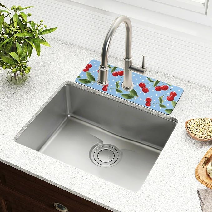 Kitchen Sink Splash Guard 2 PCS 30 Inch Sink Faucet Mat Splash Guard