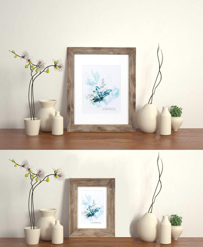 KAIWIN 100% Solid Wood Brown 11x14 Picture Frame 1 Pack Display Picture 8x10 with Mat, Rustic Wooden Photo Frames for Wall Mounting