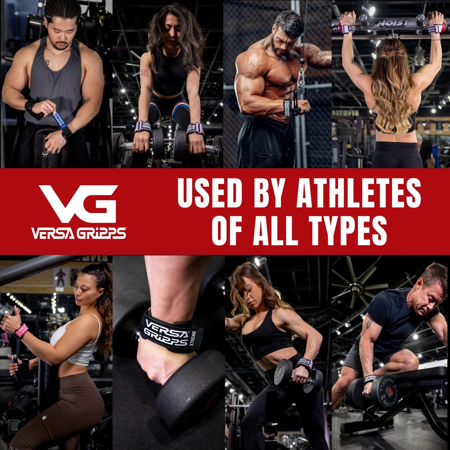 Versa Gripps® Fit Pro, Made in the USA, Wrist Straps for Female Athlete, the Best Training Accessory, Midnight, S