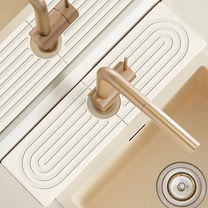 Faucet Mat for Kitchen Sink, Super Absorbent, Prevents Moisture Buildup