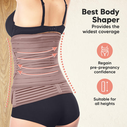 3 in 1 Postpartum Belly Support Recovery Wrap – Postpartum Belly Band, After Birth Brace, Slimming Girdles, Body Shaper Waist Shapewear, Post Surgery Pregnancy Belly Support Band (Dusty Plum, 2XL)