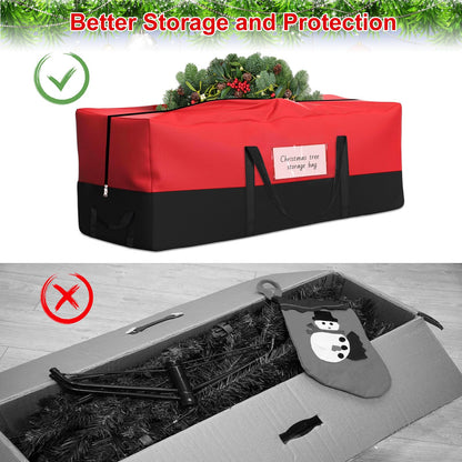 Christmas Tree Storage Bag, Fits Up 10 Ft Tall Artificial Trees, Heavy-Duty 600D Oxford Tree Bag with Reinforced Handles Zipper Clear Pocket, Storage Bags for Moving Items, Clothing, Outdoor, Bedding