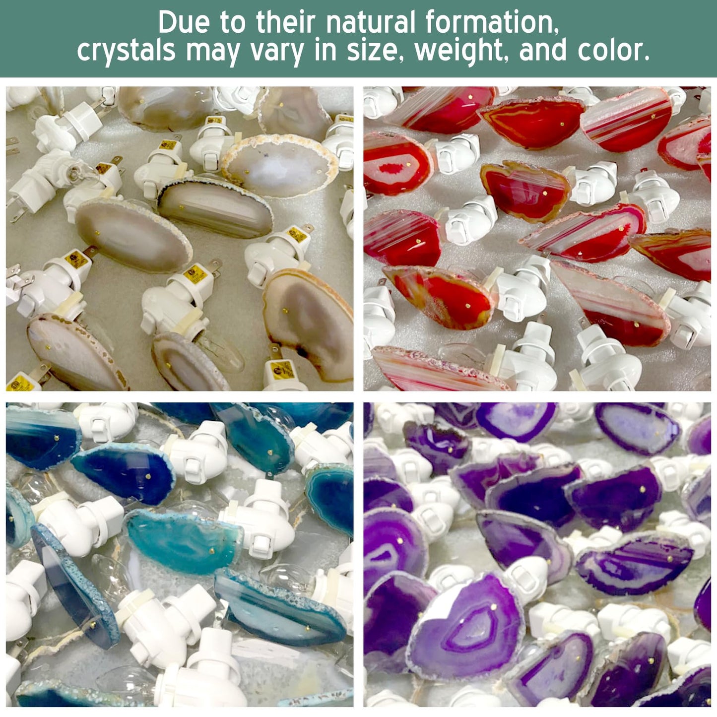 Hortsun Stone Nightlight Plug into Wall Christmas Agate Night Light Agate Slice Light Crystal with Switch Home Decor Hallway Lights, Nightlight for Toilet Kitchen Bedroom(Beige)