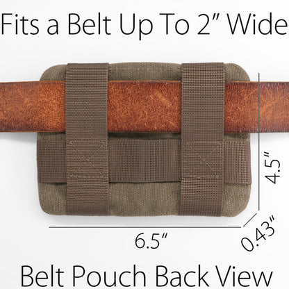 diodrio Belt Zipper Pouches for Men Women Compact EDC Pouch, YKK Zipper, Anti-theft Pickpocket Proof Safety Wallets, Waist Pack for Traveling Hiking, Water Resistant, Tough Waxed Canvas, Olive