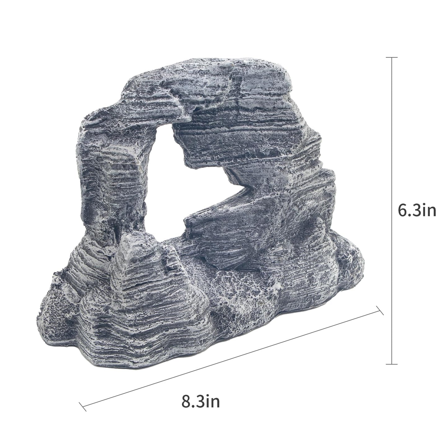Vecolla Aquarium Rocks Aquascaping, Large Fish Tank Stone Decor, Hollow Design Terrarium Ornaments, Reptile Amphibian Habitat Decor, Miniature Props Diorama Landscaping Accessories Photography