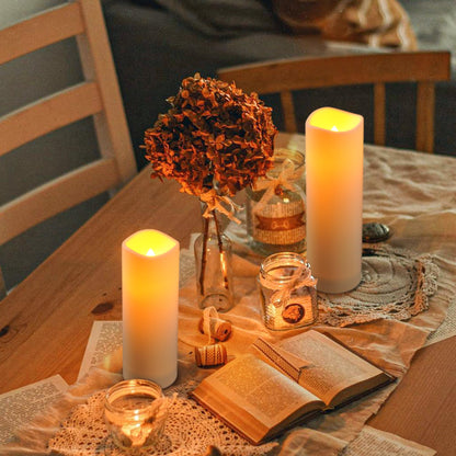 Da by Waterproof Outdoor Flameless LED Battery Candles, 12 High-Temperature Resistant Simulated Candles