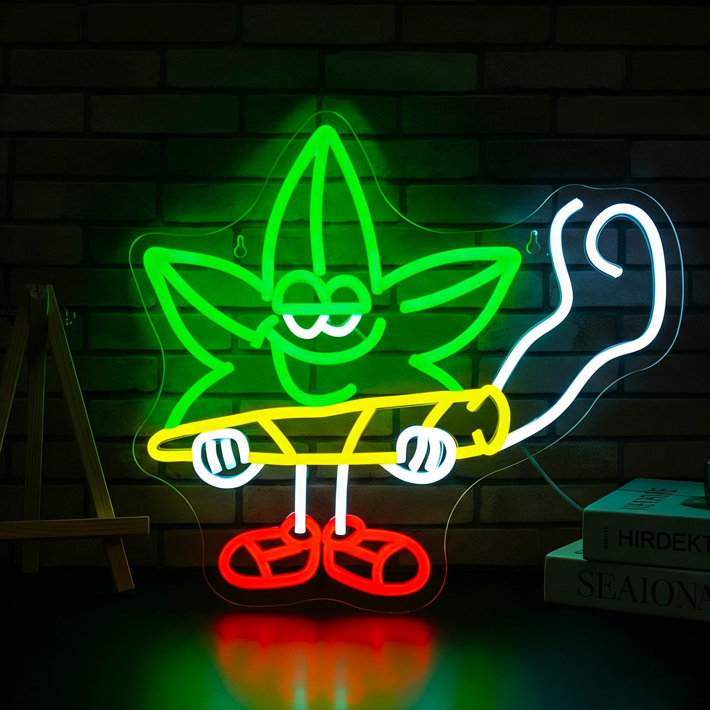 Ebdobgbs Leaf Neon Sign Led Neon Lights Neon Signs for Wall Decor Light Up Sign for Birthday Party Club Gift