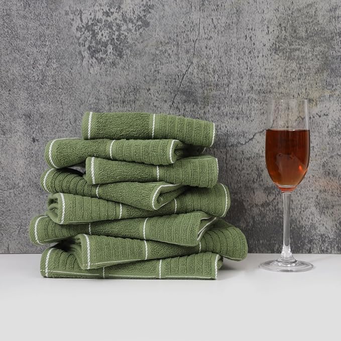 Glynniss Kitchen Towels and Dishcloths Set, Four Dish Towels 16x26 Inches