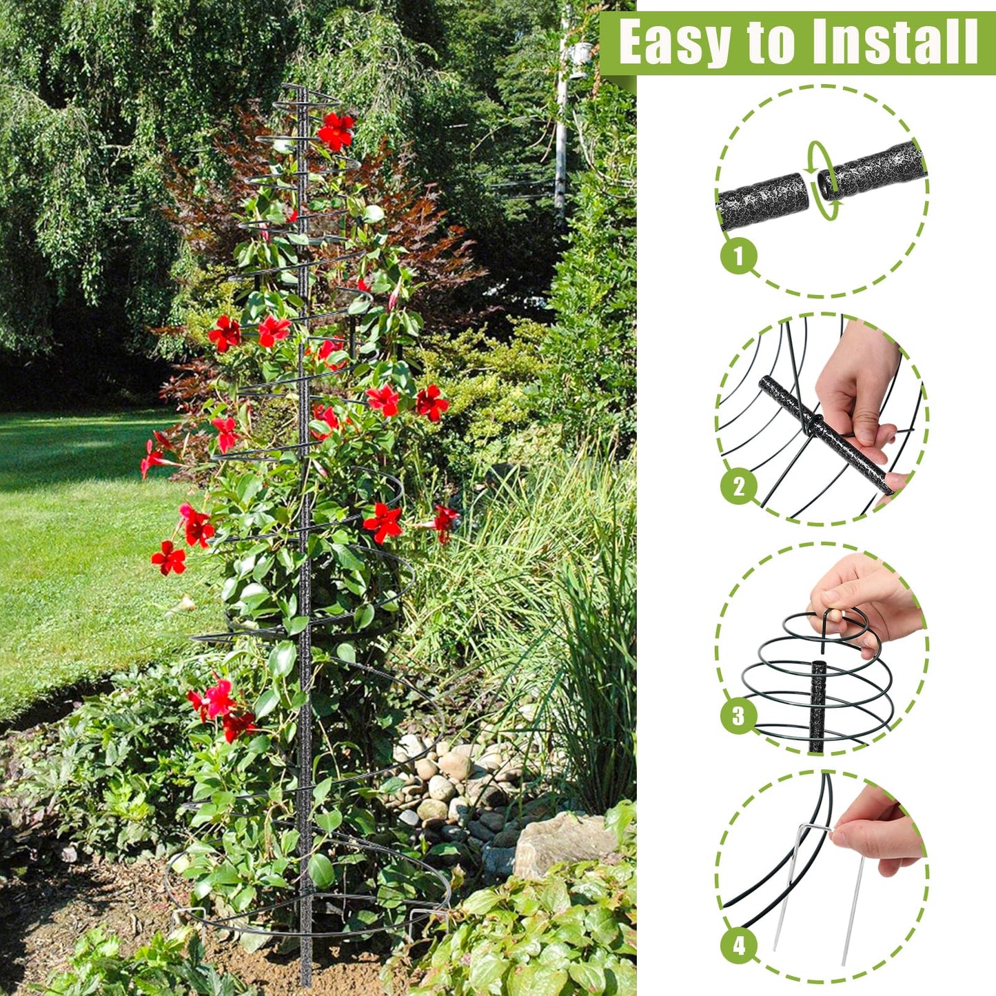 Trellis for Climbing Plants Outdoor or Indoor,73inch Tall Garden Trellis for Climbing Plants,Metal Plants Trellis Support for Vine Vegetables,Flowers