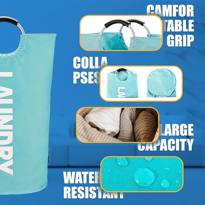 Caroeas 125L Laundry Basket, Large Laundry Hamper, Laundry Bag