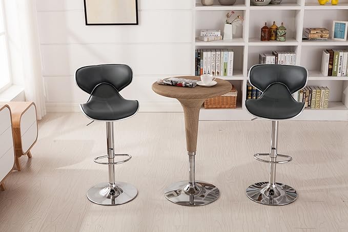 Roundhill Furniture Masaccio Cushioned Leatherette Upholstery Airlift Swivel